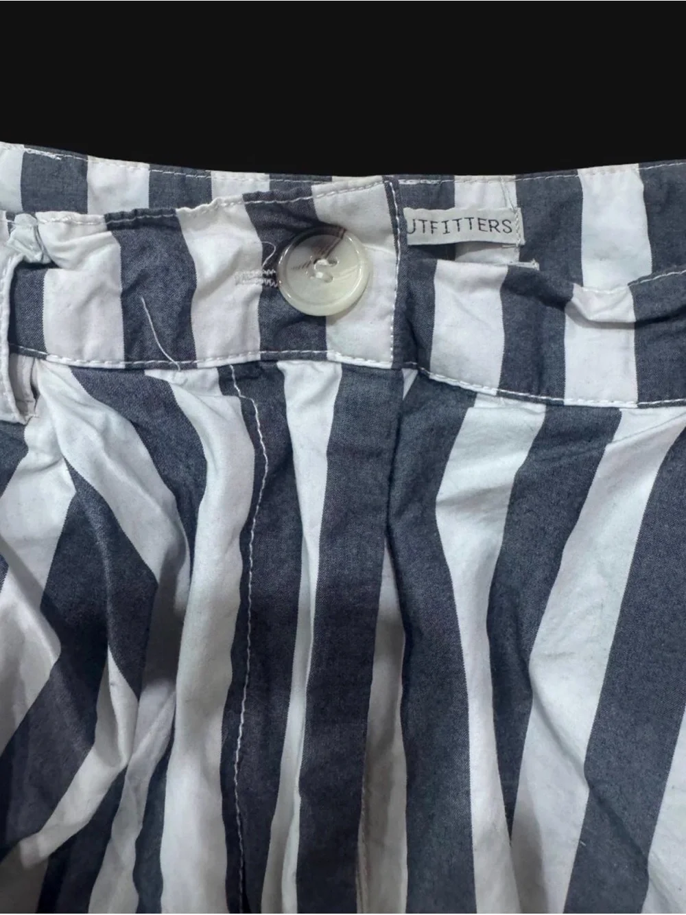 Urban Outfitters Striped High Waisted Pleated Balloon Trouser 6 - Picture 7 of 8